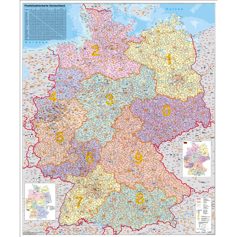 Stiefel Harta codurilor poştale Germania