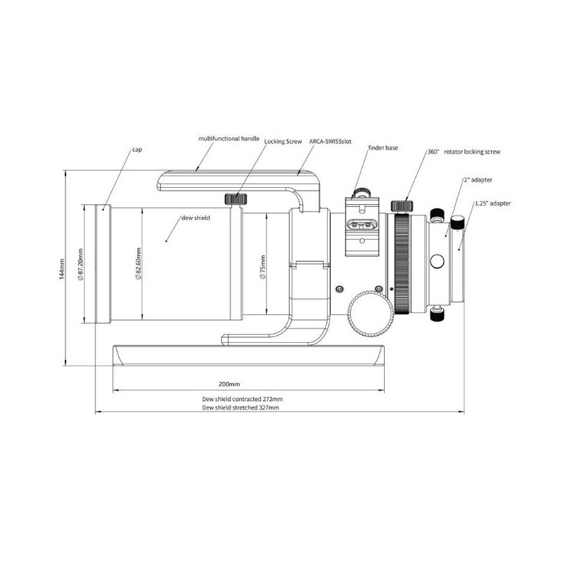 Sharpstar Refractor apochromat AP 61/270 EDPH III OTA