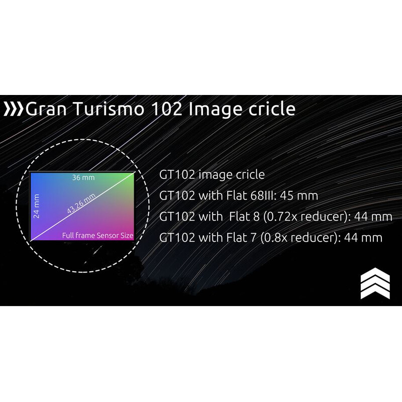 William Optics Refractor apochromat AP 102/703 Gran Turismo GT 102 OTA Set