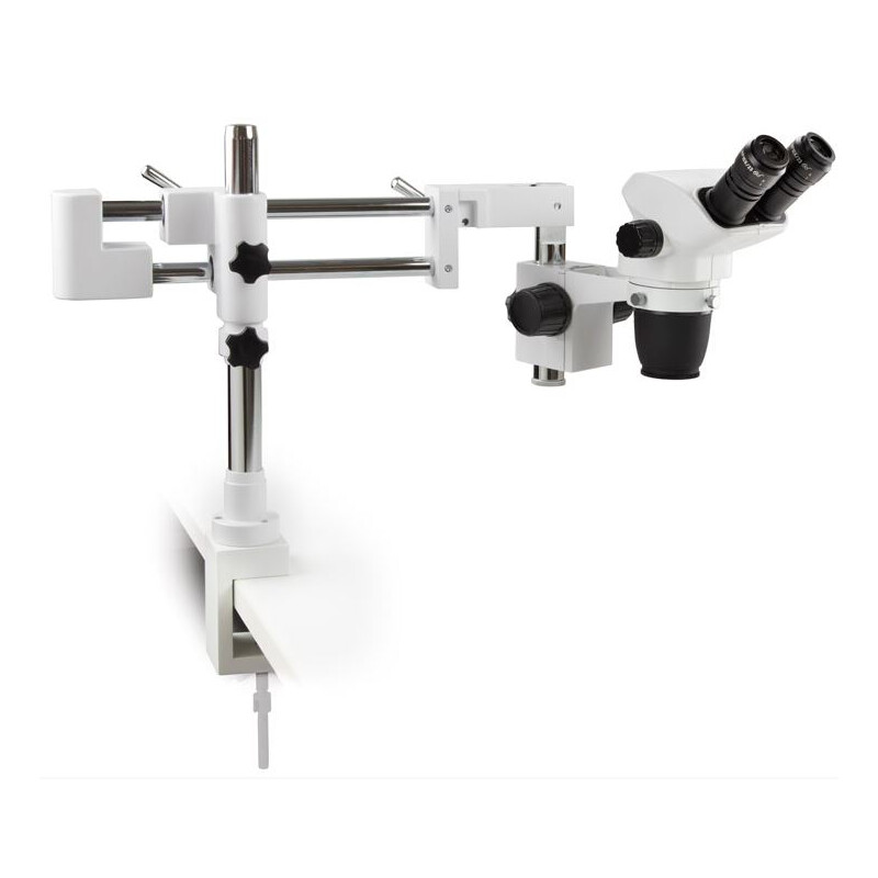 Euromex Microscopul stereoscopic zoom NZ.1902-BC, 6,7-45x, braț dublu, clemă de masă, bino