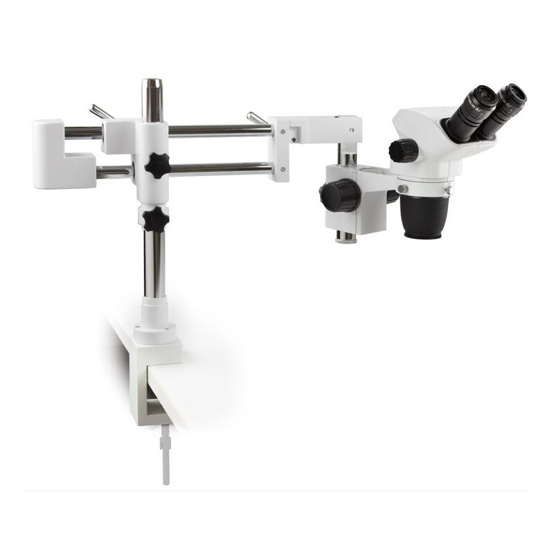 Euromex microscopul stereoscopic zoom NZ.1702-BC, 6.5-55x, Doppelarm, Tischklemme, bino