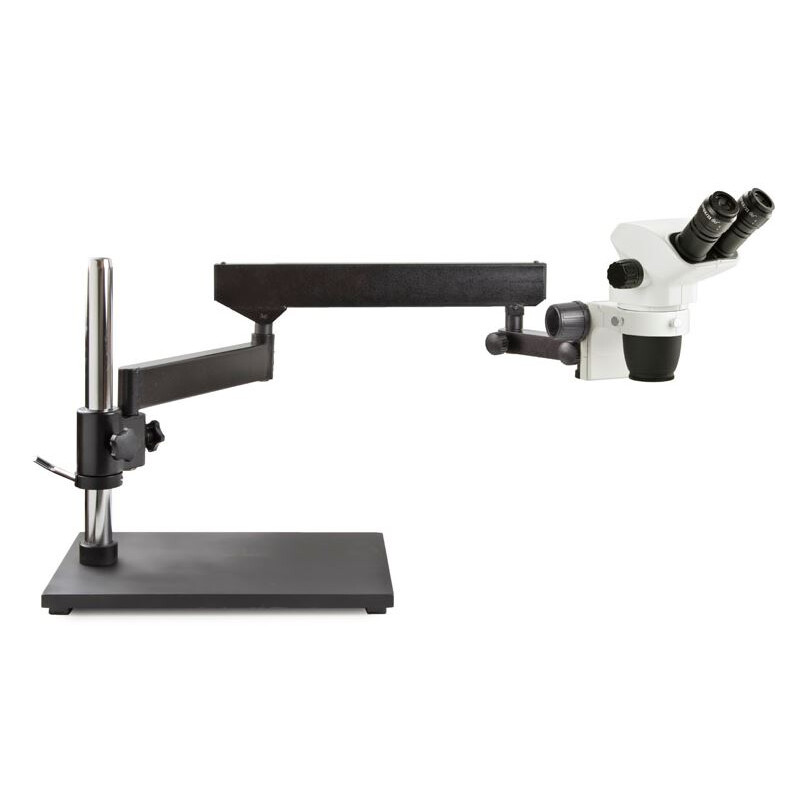 Euromex microscopul stereoscopic zoom NZ.1902-A, 6.7x - 45x, stand cu braț articulat, placă de stand, fără iluminare, bino