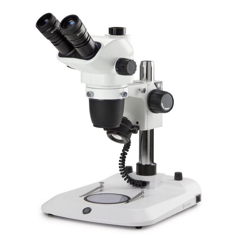 Euromex microscopul stereoscopic zoom NZ.1903-P, 6,7-45x, coloană, lumină incidentă și transmisă, trino