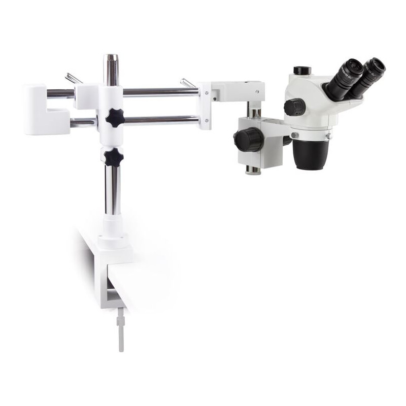 Euromex microscopul stereoscopic zoom NZ.1703-BC, 6.5-55x, Doppelarm, Tischklemme, trino