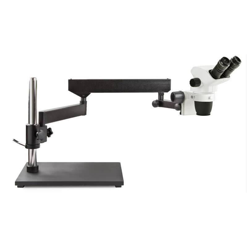 Euromex microscopul stereoscopic zoom NZ.1702-AP, 6.5-55x, Gelenkarm, Grundplatte, bino