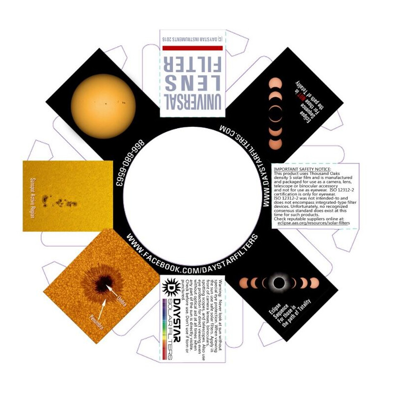 DayStar Filtre solare ULF-90-2 Binocular