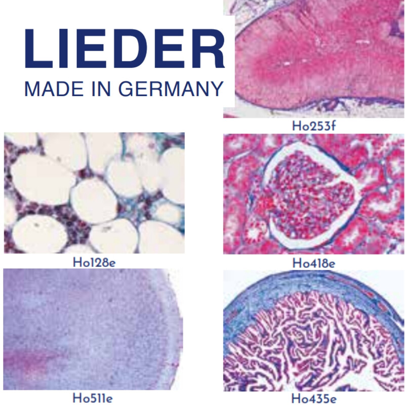 LIEDER Histologie normală umană, serie specială mare, 100 preparate (colorare în general cu hematoxilină-eozină)