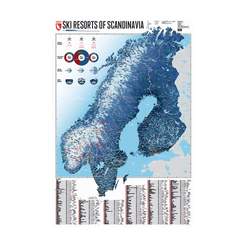 Marmota Maps Harta regionala Ski Resorts of Scandinavia