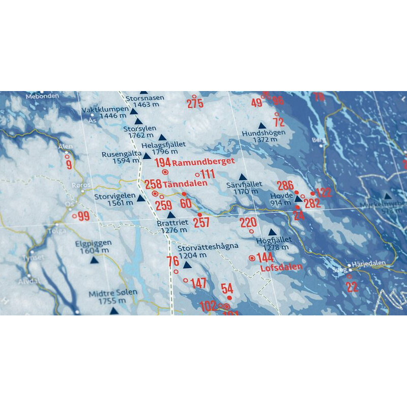 Marmota Maps Harta regionala Ski Resorts of Scandinavia