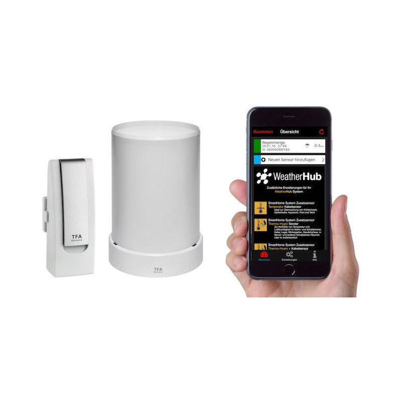 TFA Statie meteo Set de pornire WeatherHub cu pluviometru