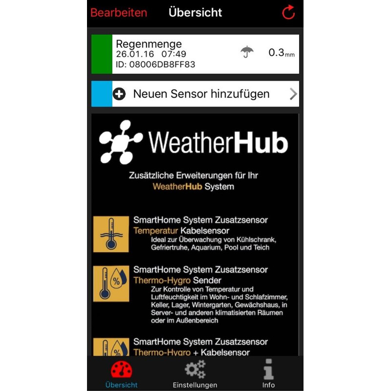 TFA Statie meteo Set de pornire WeatherHub cu pluviometru