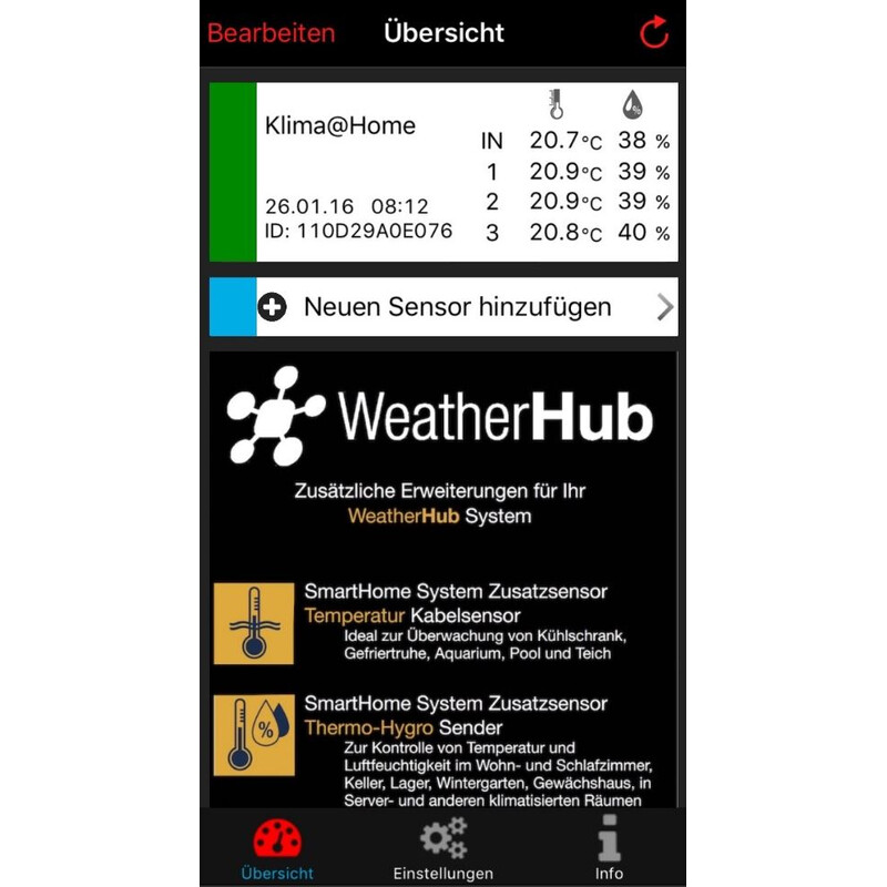 TFA Statie meteo Set de pornire WeatherHub cu termohigrometru fără fir