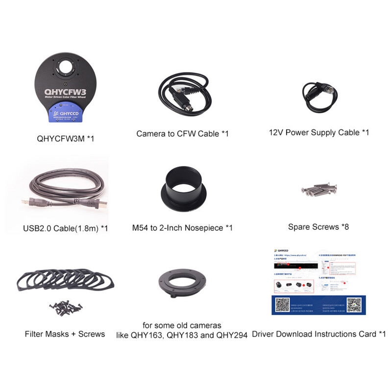 QHY Roata filtre Roată de filtrare CFW3M-US 7x 36 mm