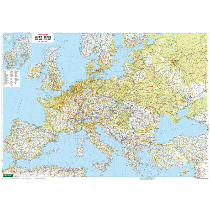 freytag & berndt Hartă continentală Europa (170 x 121 cm)