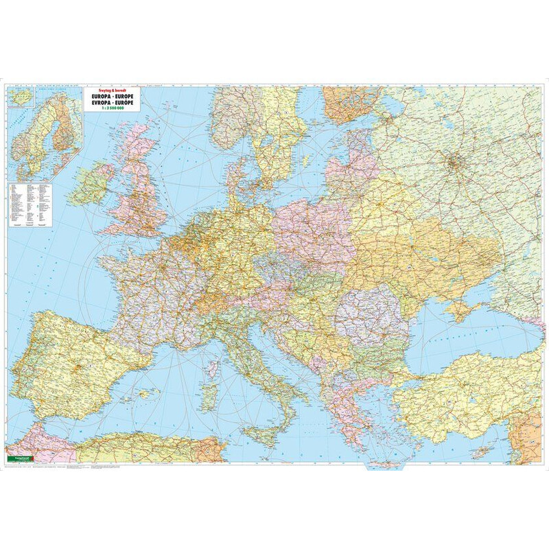 freytag & berndt Hartă continentală Europa (127 x 90 cm)