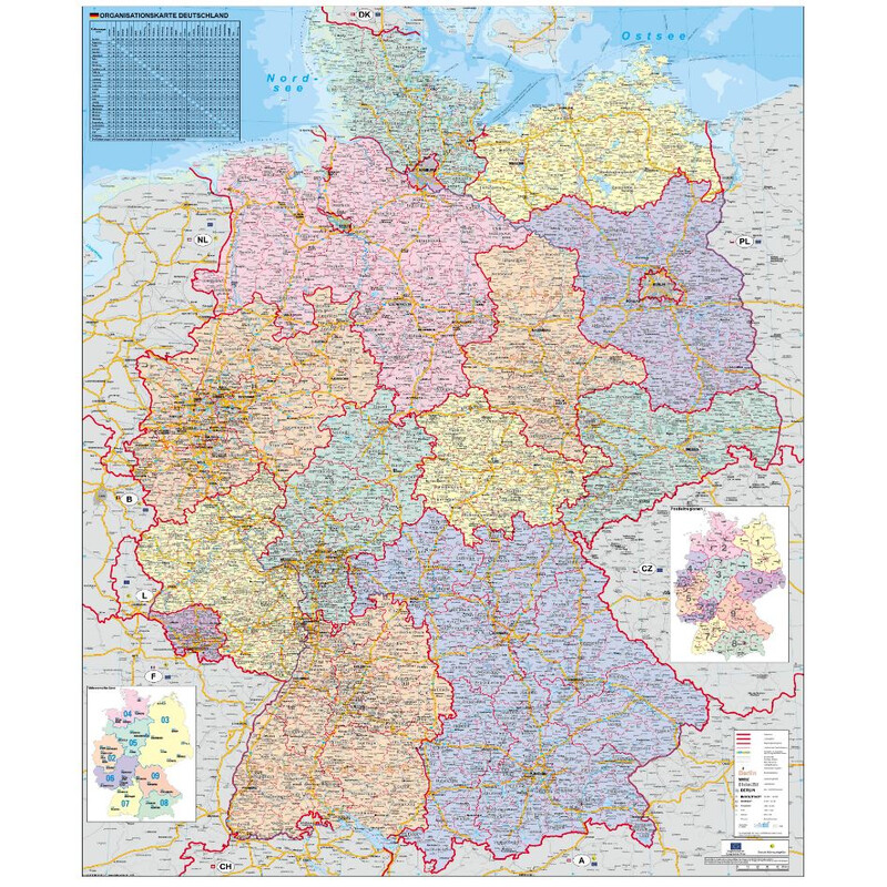 Stiefel Harta Deutschland Organisationskarte