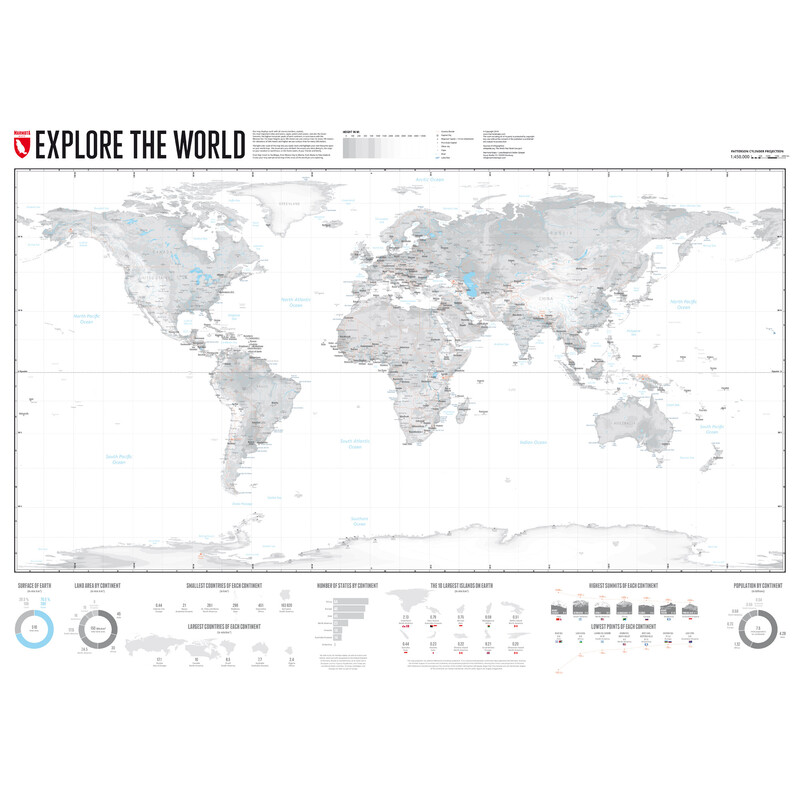 Marmota Maps Harta lumii Explore the World 100x70cm