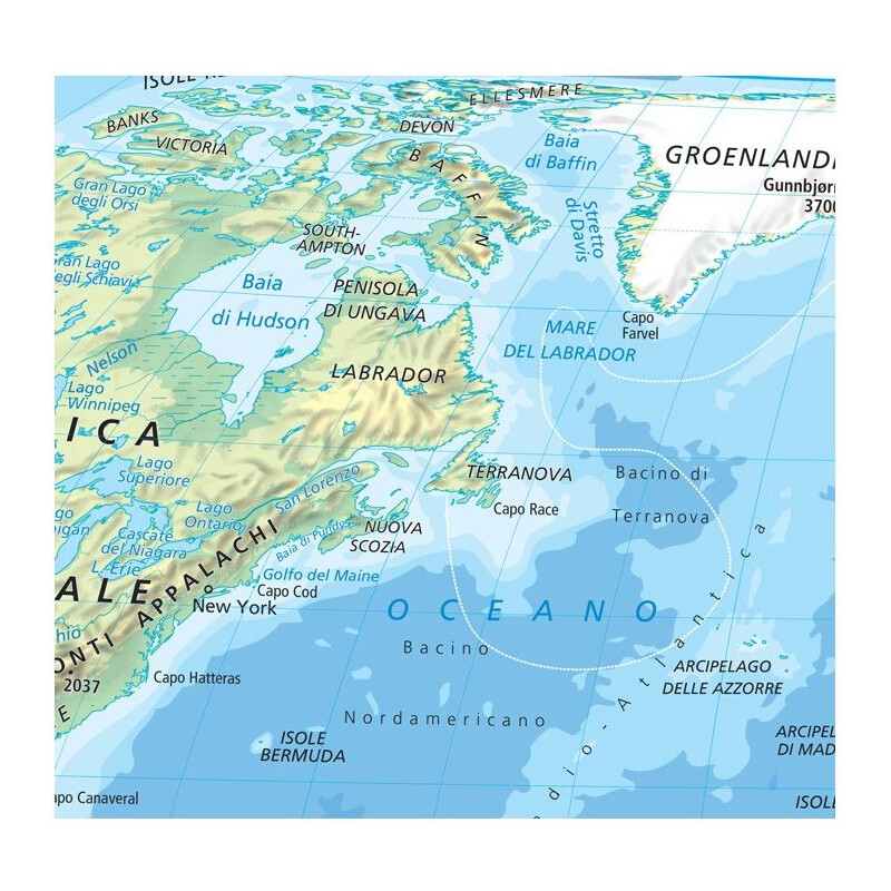 Libreria Geografica Harta lumii Planisfero fisico e politico