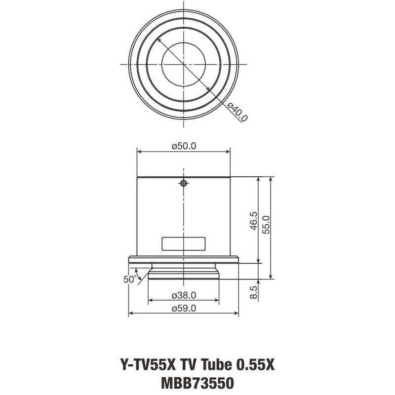 Nikon Adaptoare foto Y-TV55 Tub intermediar TV pentru C-0.55x