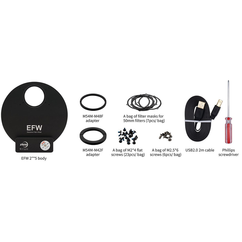 ZWO Roata filtre Filterrad EFW 5x2"