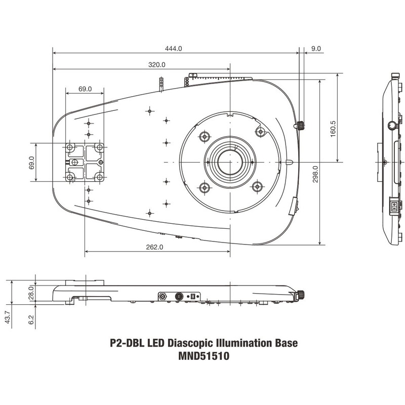 Nikon Stativ coloana P2-DBL LED Plain Base pentru lumină transmisă