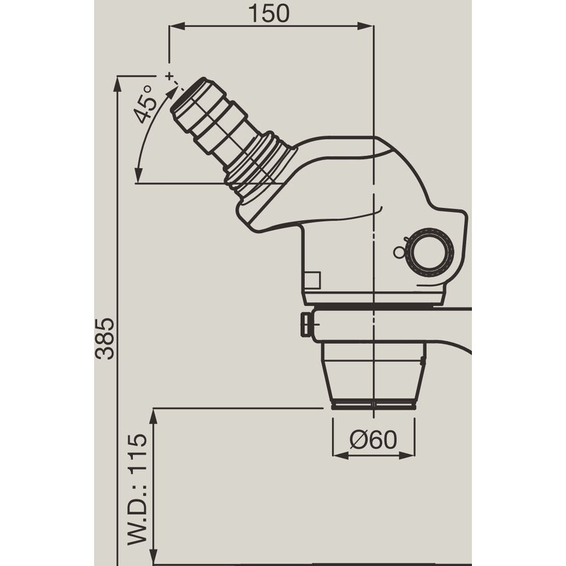 Nikon microscopul stereoscopic zoom SMZ745, bino, 0.67x-5x,45°, FN22, W.D.115mm, suport cu un singur braț