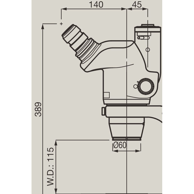 Nikon microscopul stereoscopic zoom SMZ745T, trino, 0.67x-5x,45°, FN22, W.D.115mm, suport cu un singur braț