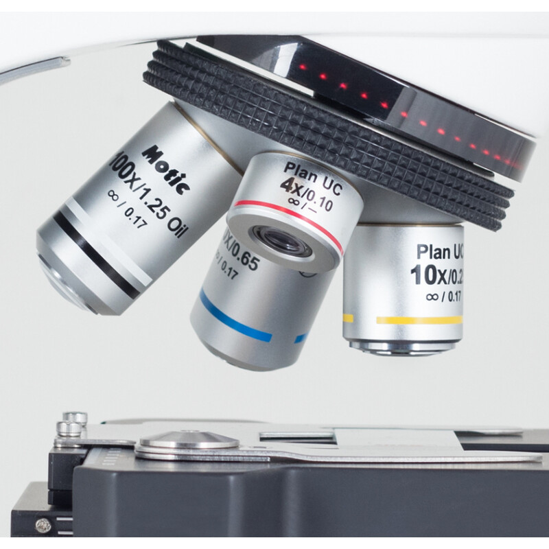 Motic Microscop Panthera E2, Trinocular, HF, INFINITY, plan achro., 40x-1000x, fix Koehl.LED