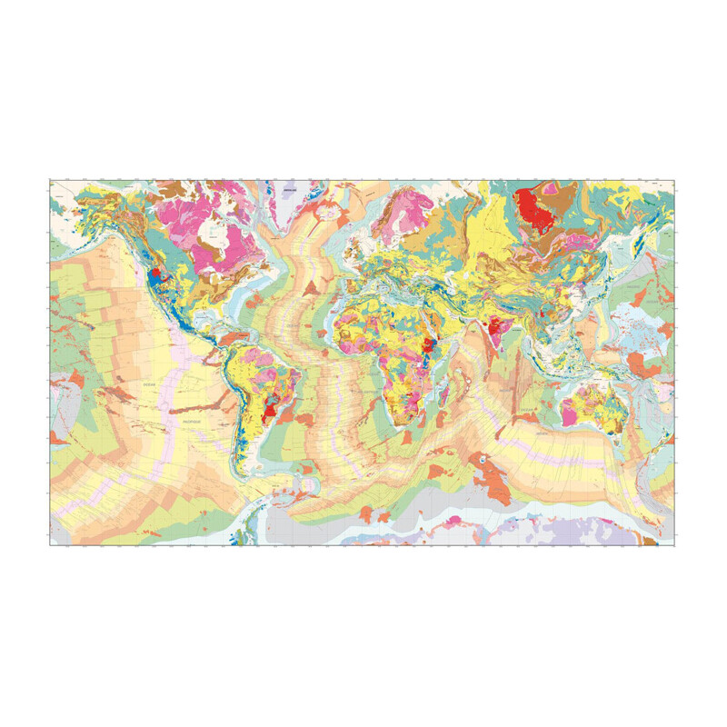 UKGE Harta lumii Geological Map of the World 118cm x 98cm