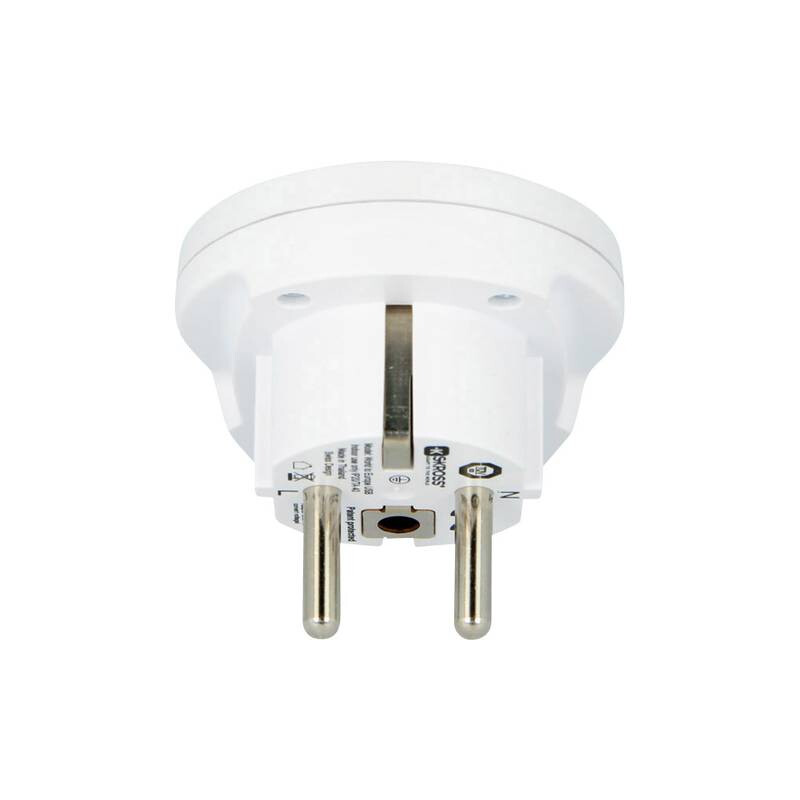 Skross Adaptor de călătorie de la World la Europe cu USB