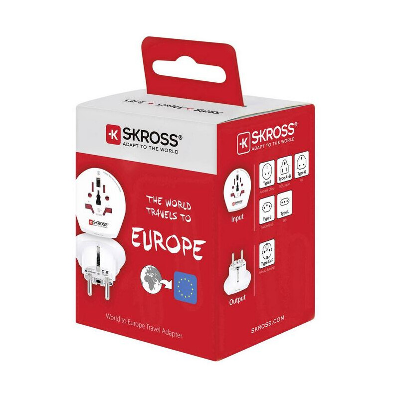 Skross Adaptor de călătorie World to Europe
