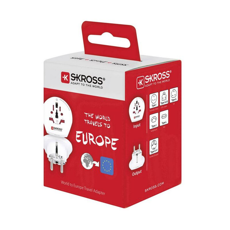 Skross Adaptor retea Reiseadapter World to Europe