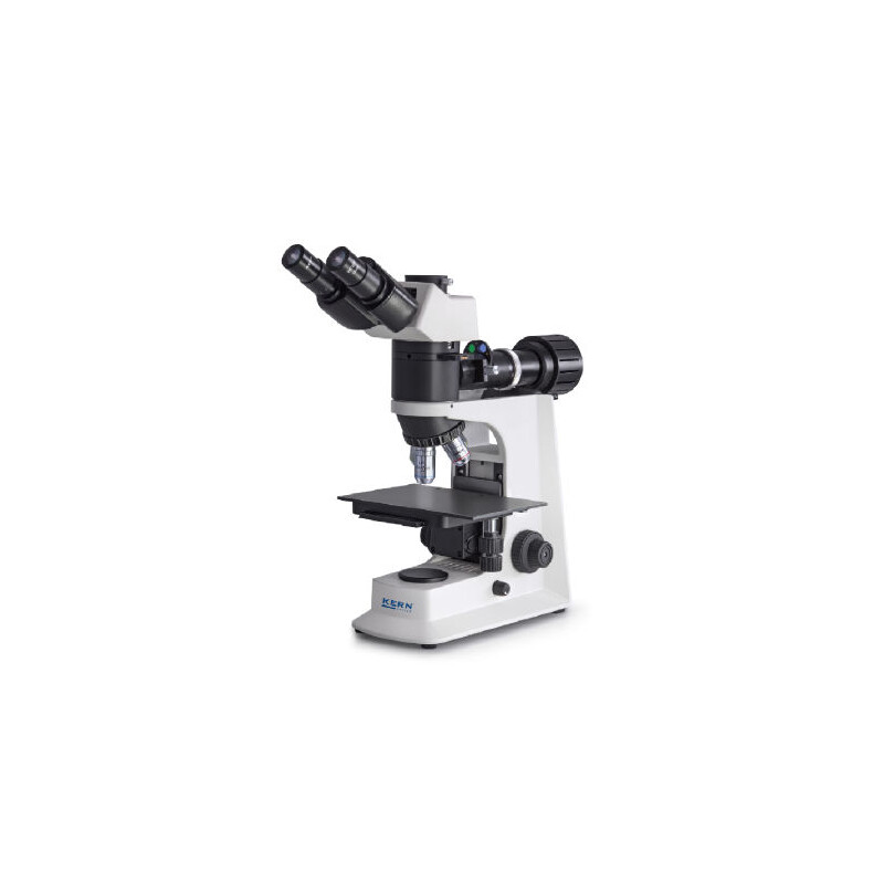 Kern Microscop OKM 172, MET, POL, bino, Inf, planachro, 50x-400x, Lumina directa, HAL, 30W