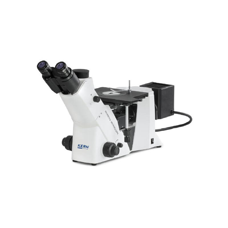 Kern Microscop inversat OLM 171, invers, MET, POL, trino, Inf planchrom, 50x-500x, Auflicht, HAL, 50W