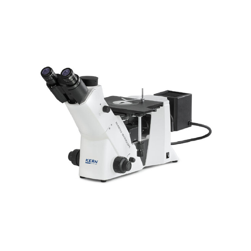 Kern Microscop inversat OLM 171, invers, MET, POL, trino, Inf planchrom, 50x-500x, Lumina directa, HAL, 50W