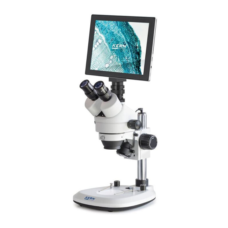 Kern Microscop OZL 464C241, Greenough, Coloana, 7-45x, 10x/20, Lumina transmisă, 3W LED, Camera 5MP, USB 2.0, HDMI, WiFi, Tablet
