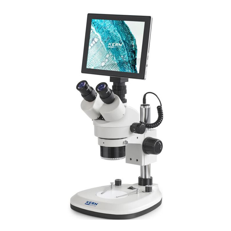 Kern Microscop OZL 466C241, Greenough, Coloana, 7-45x, 10x/20, Lumina transmitita incident, 3W LED, Ringl.camera 5MP, USB 2.0, HDMI, HDMI/WIFi, Tablet