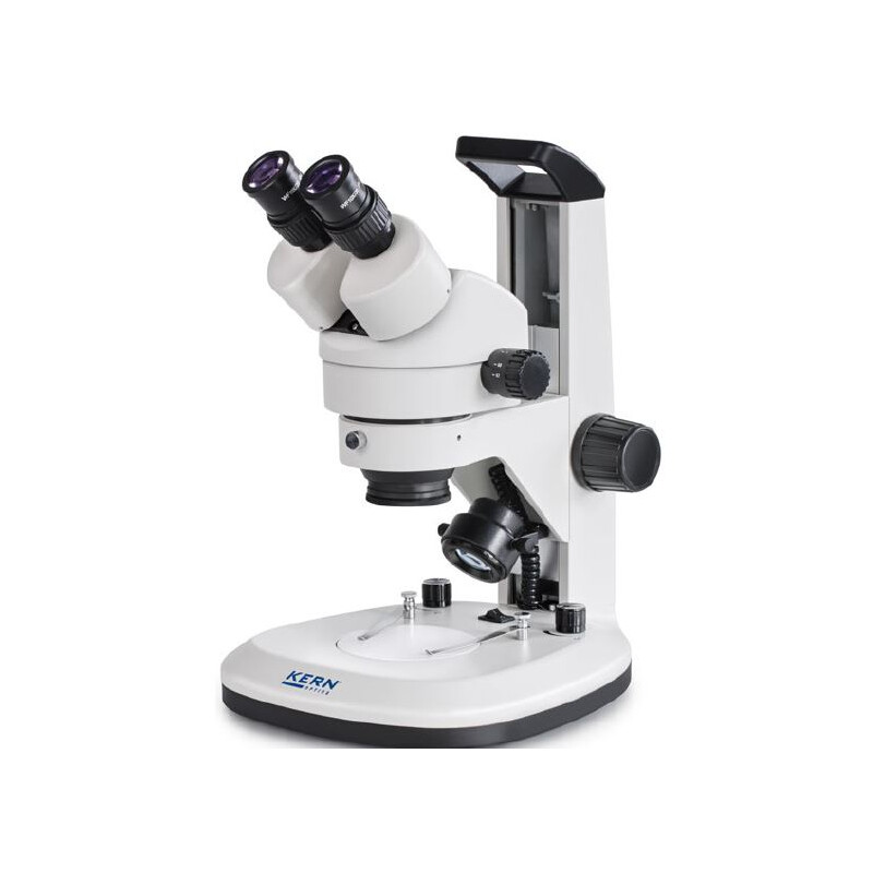 Kern microscopul stereoscopic zoom OZL 467, bino, Greenough, 0,7-4,5x, HWF10x20, 3W LED
