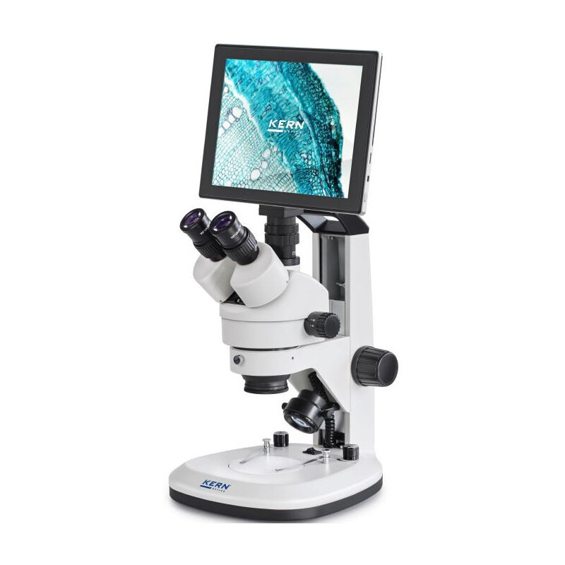 Kern Microscop OZL 468T241 Greenough, cu cremalieră, 7-45x, 10x/20, Lumina transmisă, 3W LED, Camera 5MP, USB 2.0, HDMI, WiFi, USB, Tablet
