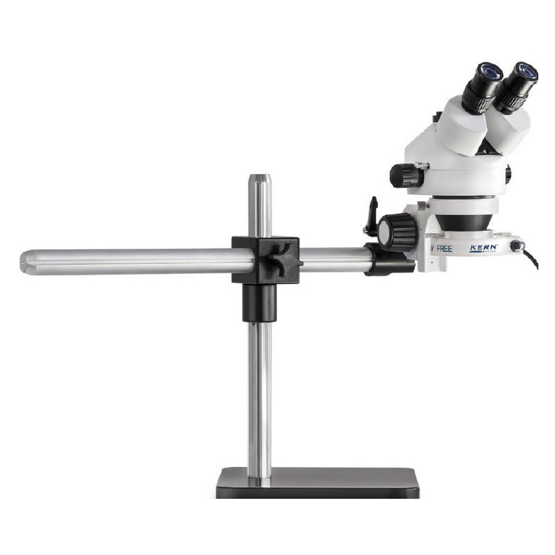Kern microscopul stereoscopic zoom OZL 961, bino, 0,7-4,5x, Teleskoparm Stativ (Platte), LED-Ringl