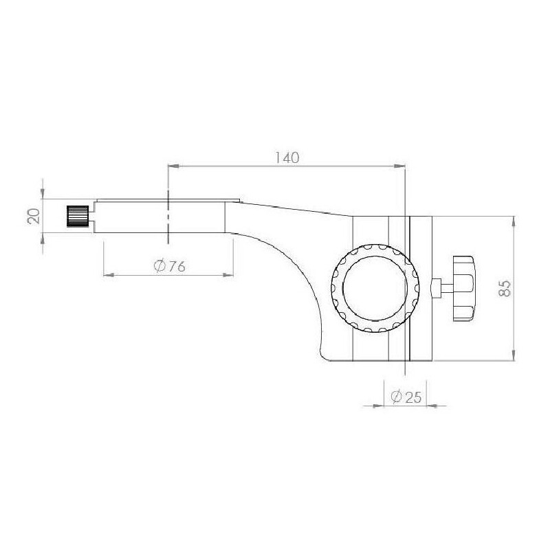 Kern microscopul stereoscopic zoom OZM 913, trino, 7x-45x, HSWF 10x23 mm, Trepied, un singur braț (515 mm x 614 mm) cu blat de masă, Lumină circulară LED 4,5 W