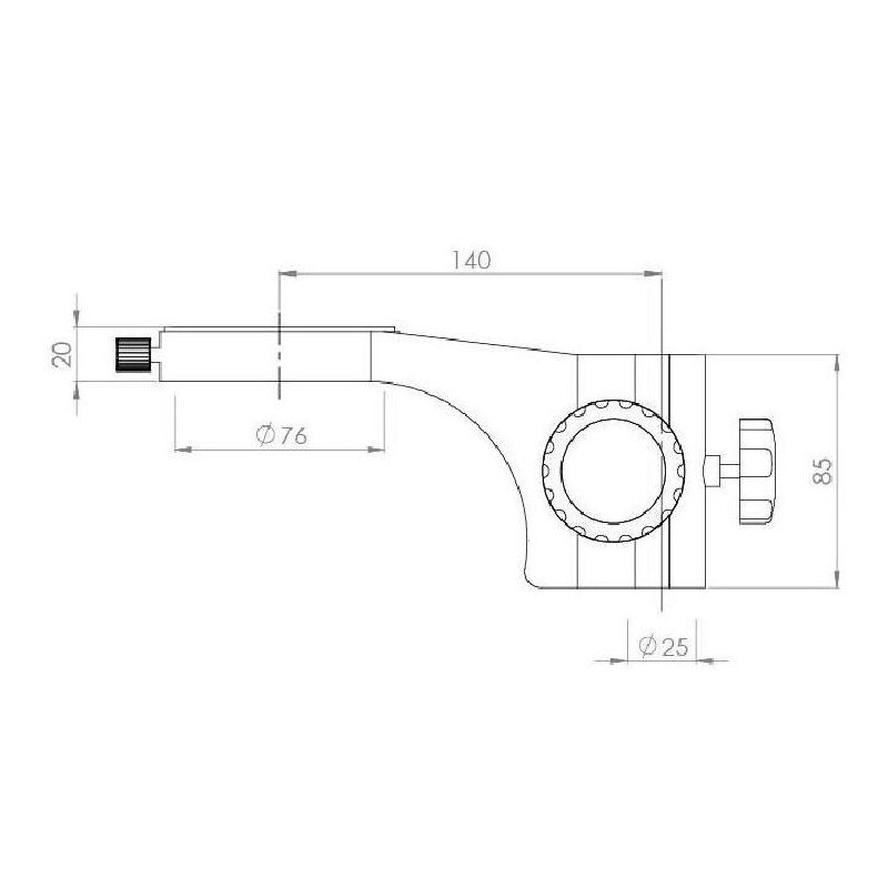 Kern microscopul stereoscopic zoom OZM 953, trino, 7-45x, HSWF 10x23 mm, braț articulat, braț metalic articulat, clemă de masă, Lumină circulară LED, 4.5W