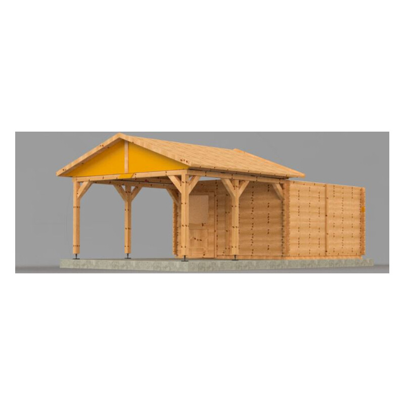 Dome Parts Observatorul GreenLine Mega cu acoperiș retractabil și protecție din lemn