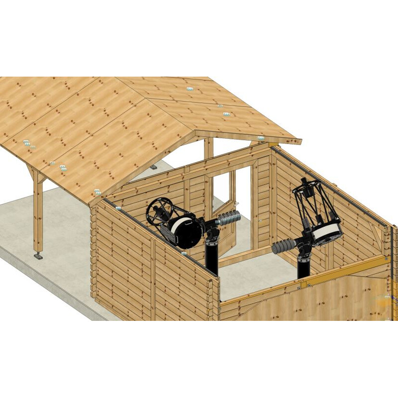 Dome Parts Observatorul GreenLine Mega cu acoperiș retractabil și protecție din lemn