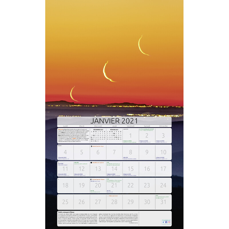 Amds édition  Calendar Astronomique 2021