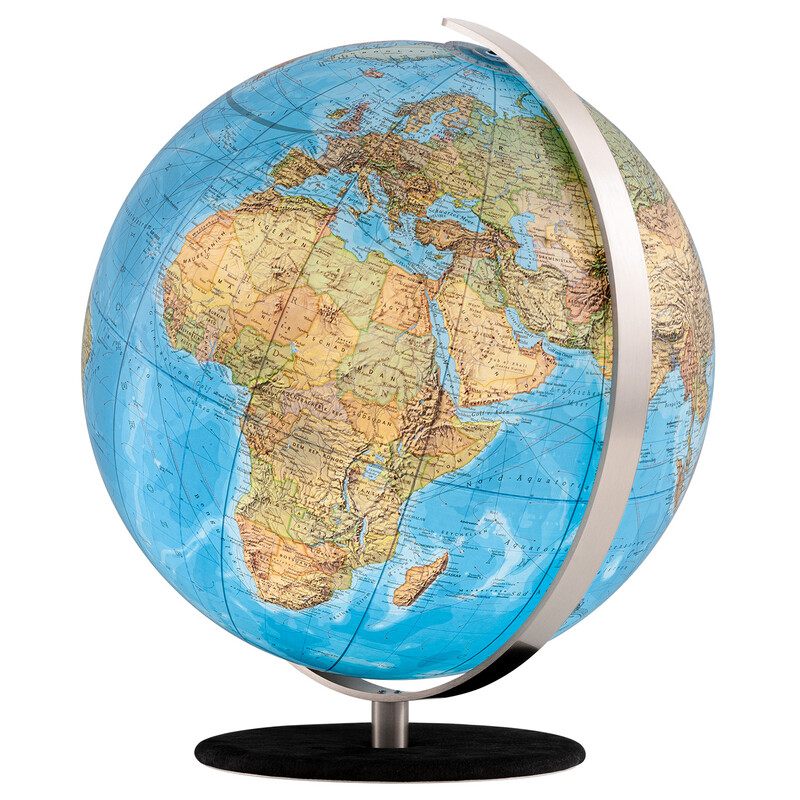Columbus Glob Duo 30cm OID bază piele nubuc negru