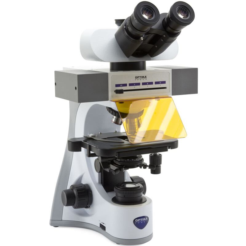 Optika Microscop B-510LD4-SA, LED fluorescent, trino, 1000x, Semi-Apo Plan IOS, 4 sloturi goale pentru seturi de filtre