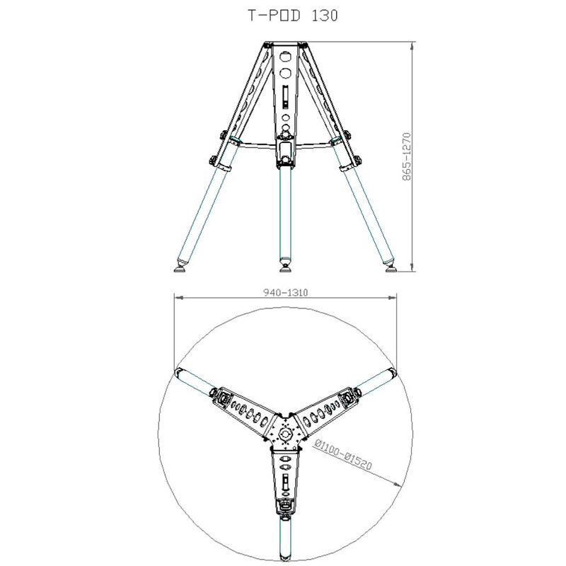 Avalon Trepied T-Pod 130 roșu