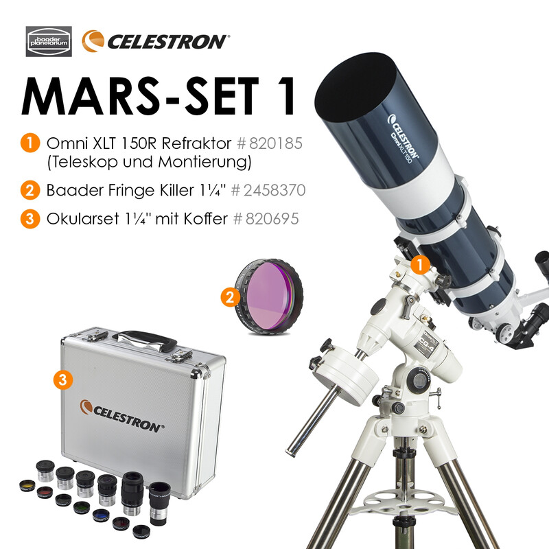 Celestron Telescop AC 150/750 Omni XLT CG-4 Mars-Set