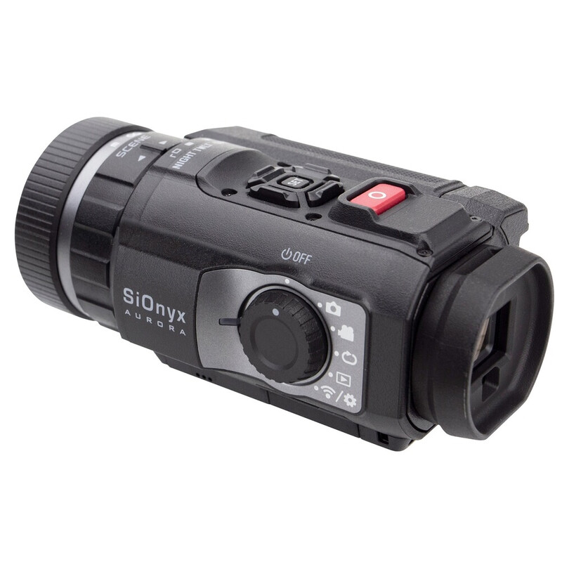 Sionyx Aparat Night vision Aurora Black include husă rigidă, card de memorie de 32 GB, a doua baterie, curea de transport